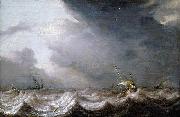 MOLYN, Pieter de Dutch Vessels at Sea in Stormy Weather Germany oil painting artist